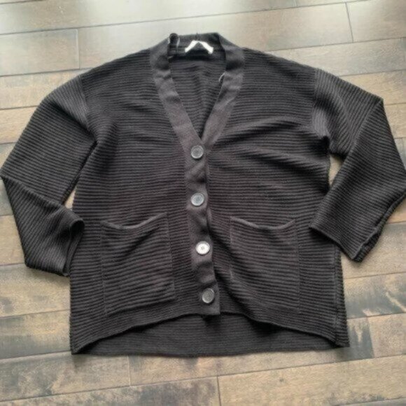 Zara Oversized Ribbed Cardigan - Picture 1 of 2